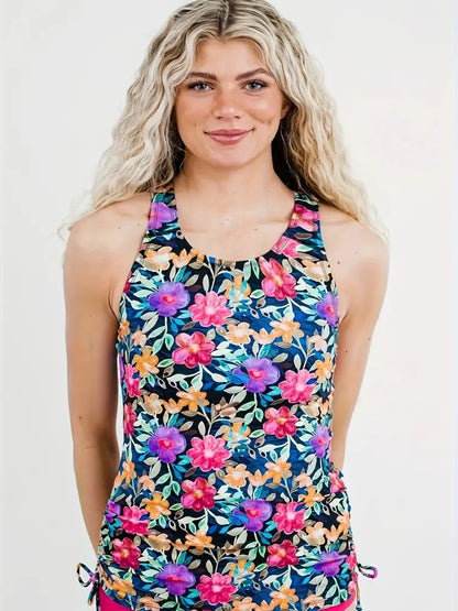 Women’s Vintage Print Vacation Swimwear A / XL