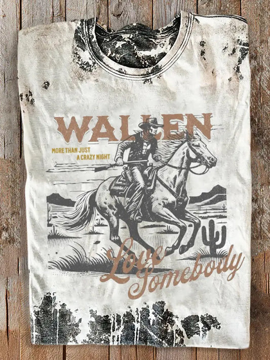 Women’s Wallen Love Somebody Printed Short Sleeve T-Shirt As picture / S